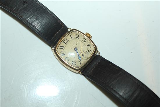 18ct gold gents watch